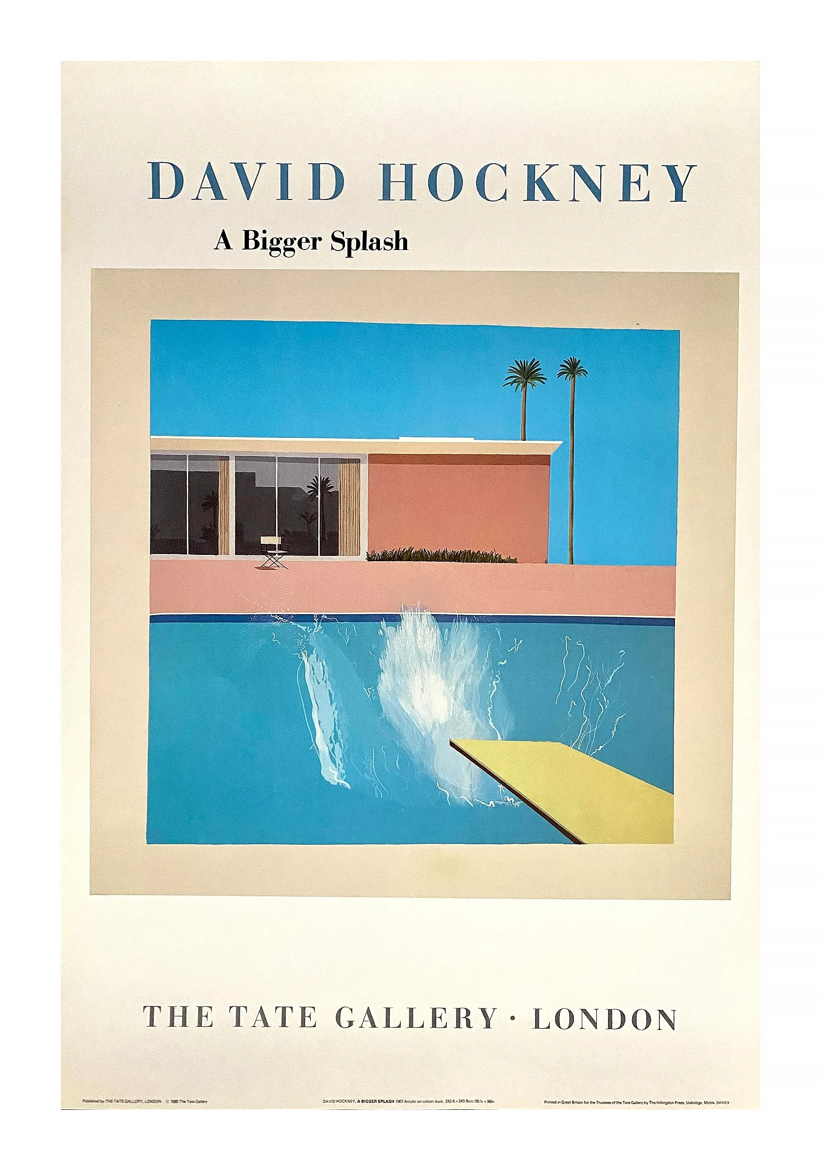David Hockney 'A Bigger Splash Poster — Premium Giclees & Canvas